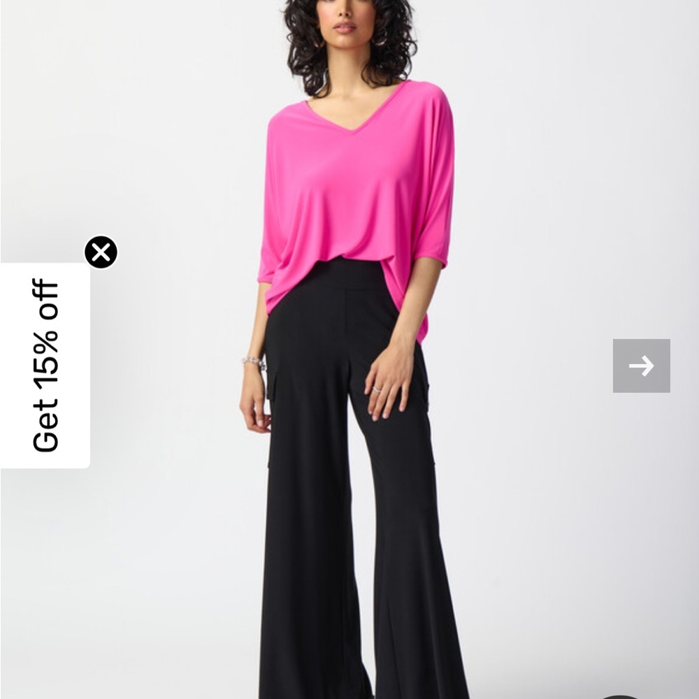 Joseph Ribkoff Ultra Pink Jersey Dolman Top NWOT